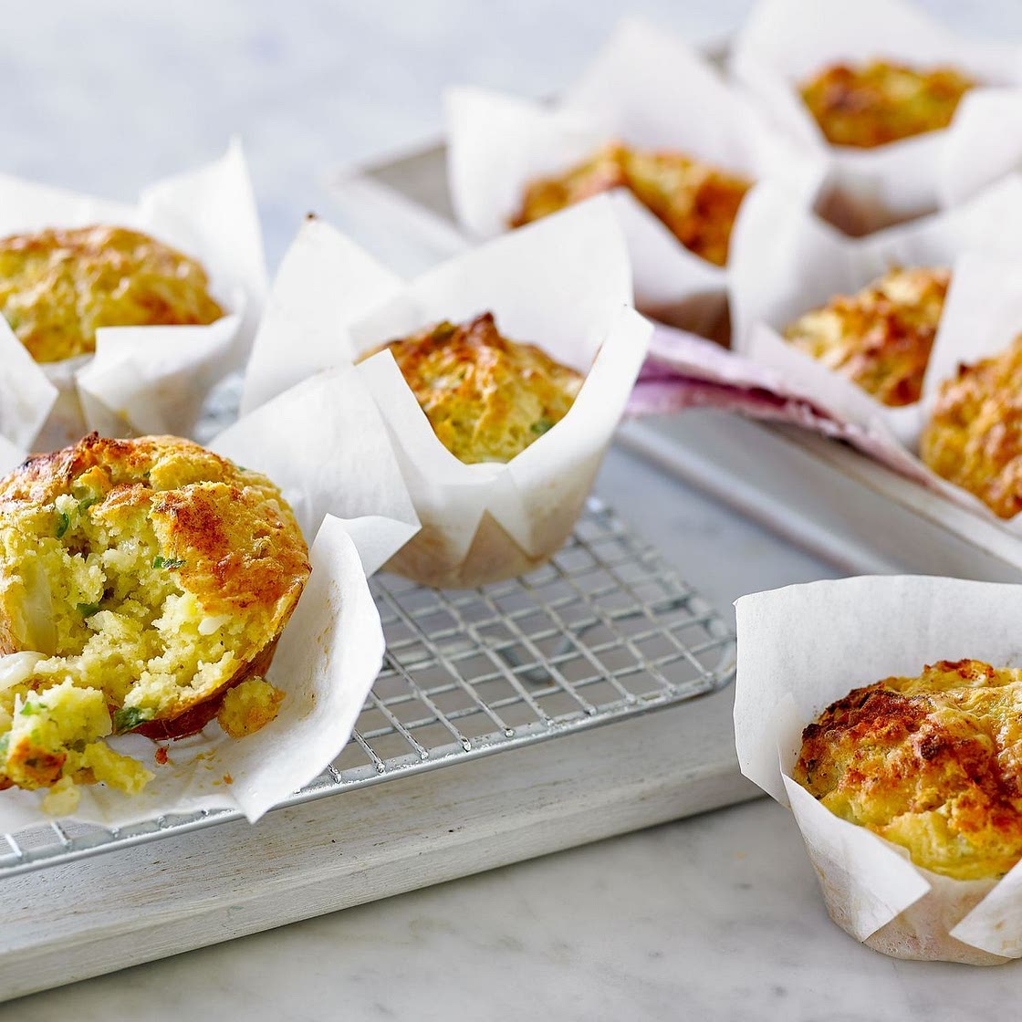 Cauliflower cheese muffins