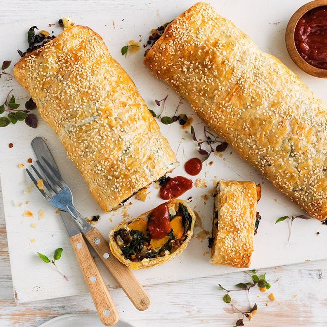 Giant vegetarian ‘sausage’ rolls