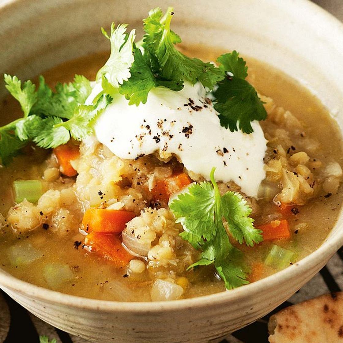 Slow-cooker red lentil soup