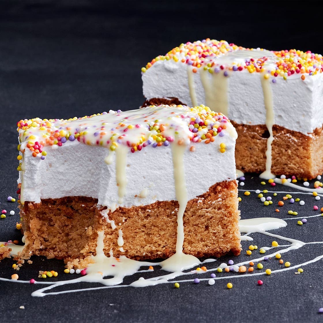 Fairy bread marshmallow slice