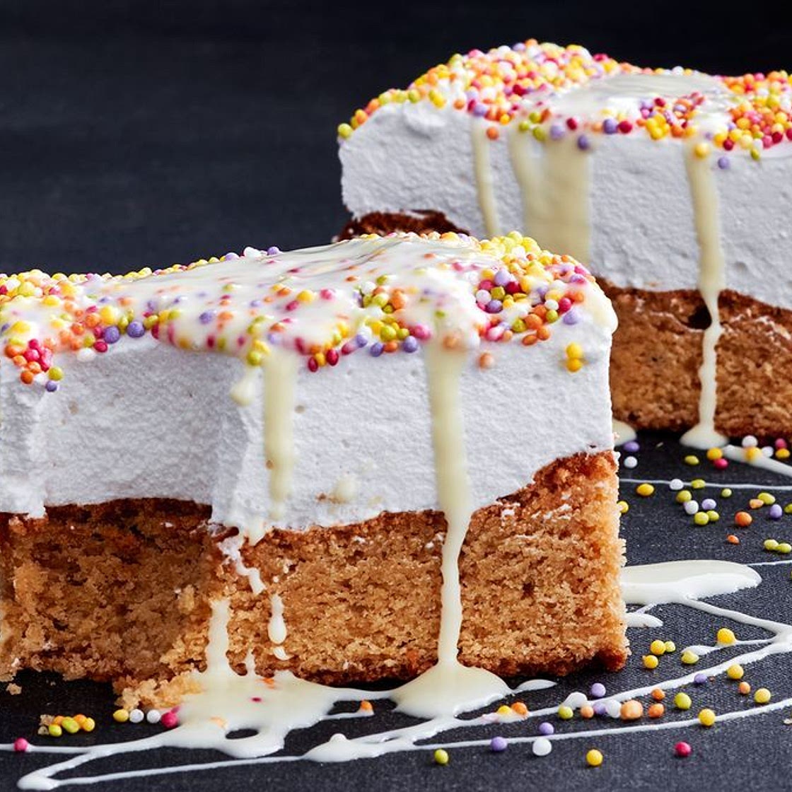 Fairy bread marshmallow slice