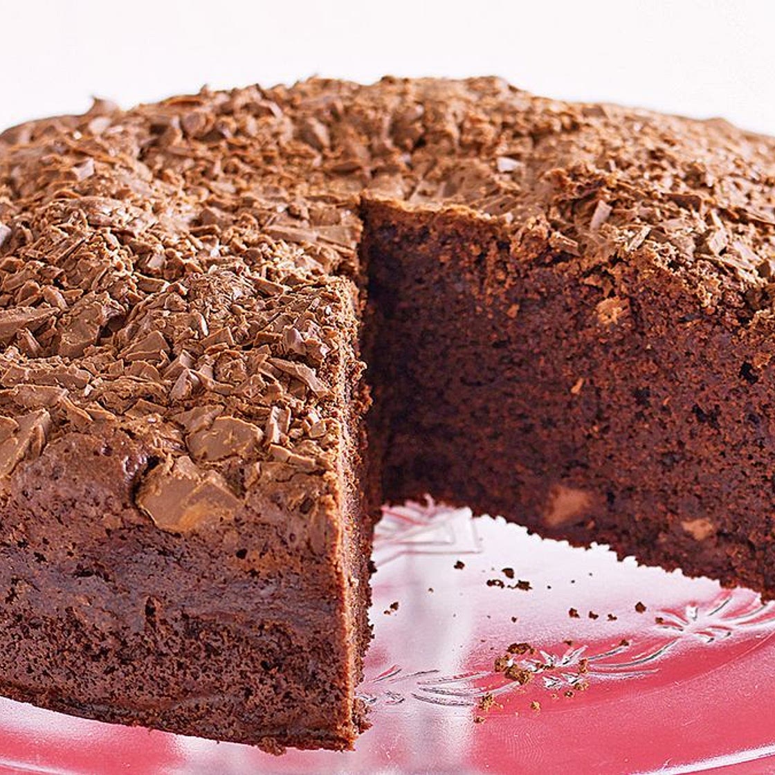 Melt & mix triple choc cake