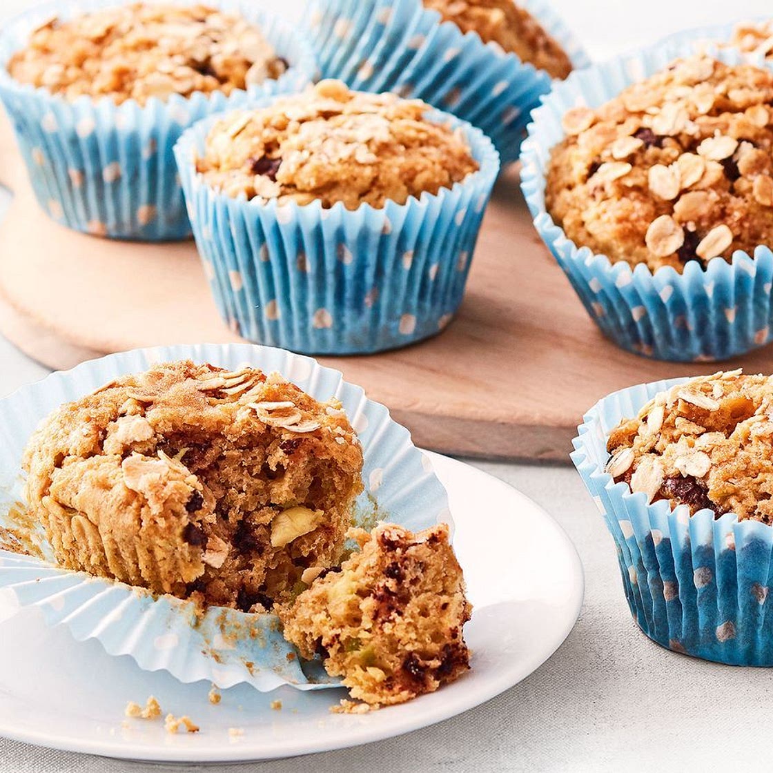 Avocado and oat muffins