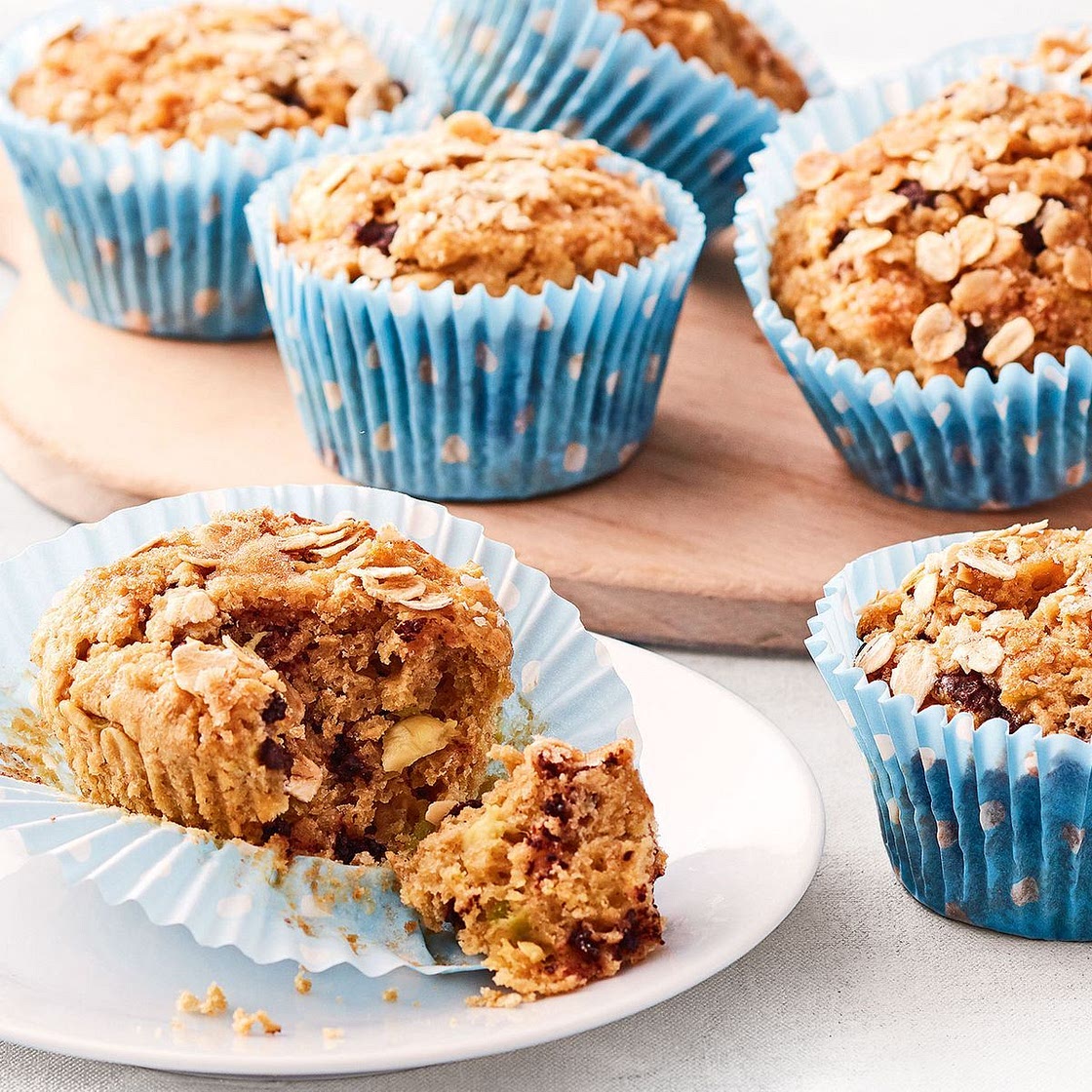 Avocado and oat muffins