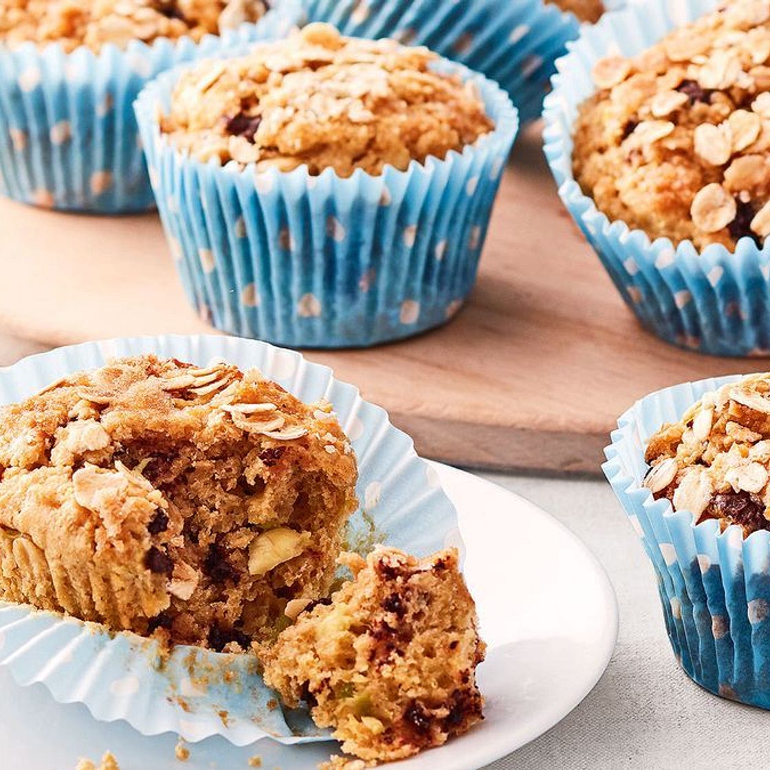 Avocado and oat muffins