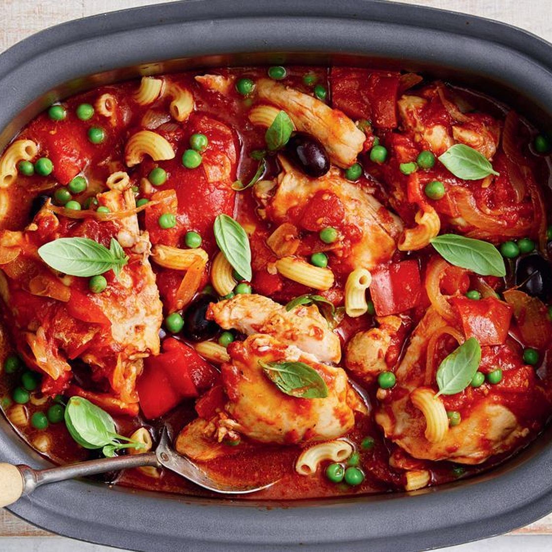 Slow cooker all-in-one chicken cacciatore recipe
