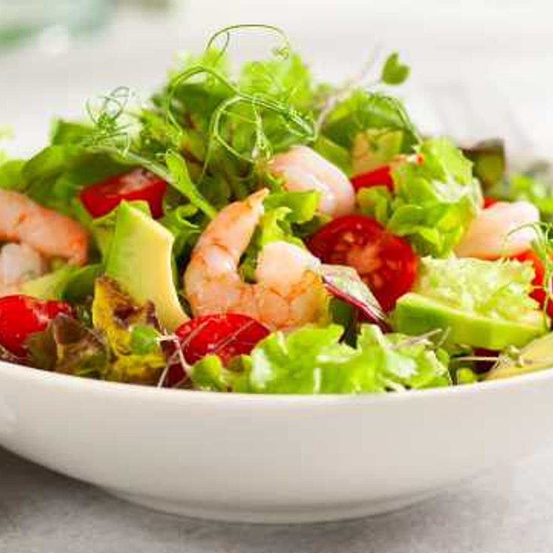 Fresh Healthy Avocado Prawn Salad