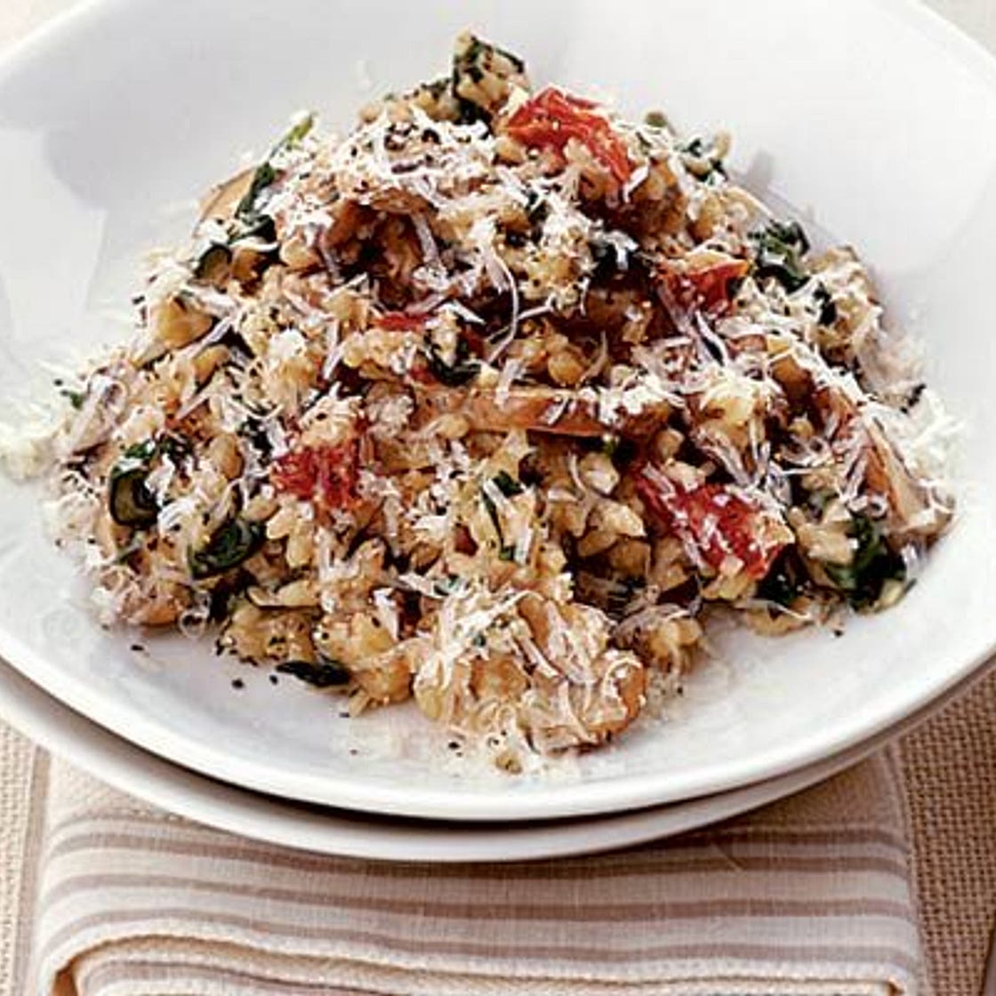 Mushroom & spinach risotto