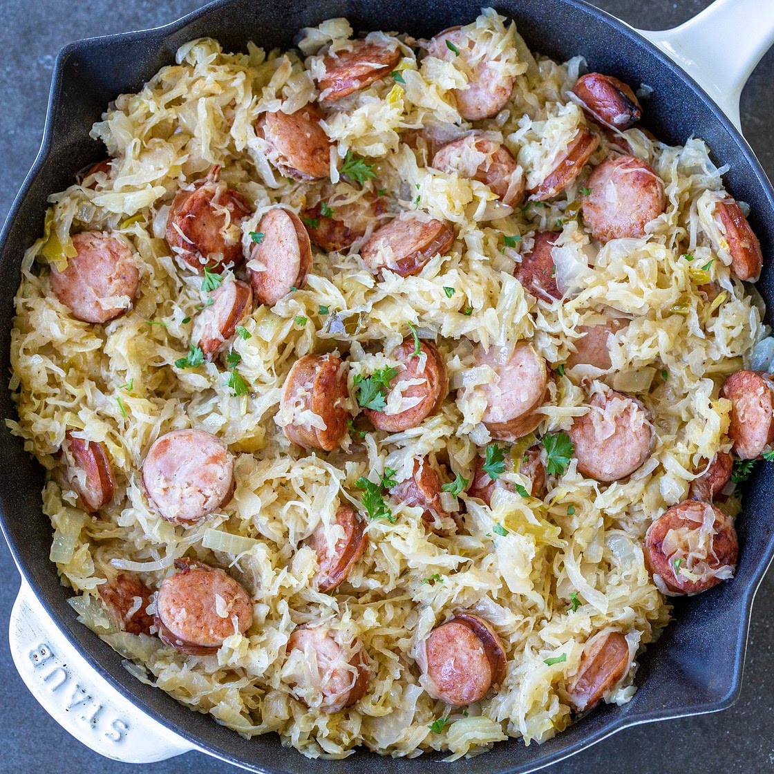 Classic Kielbasa and Sauerkraut (One-Pan Meal)