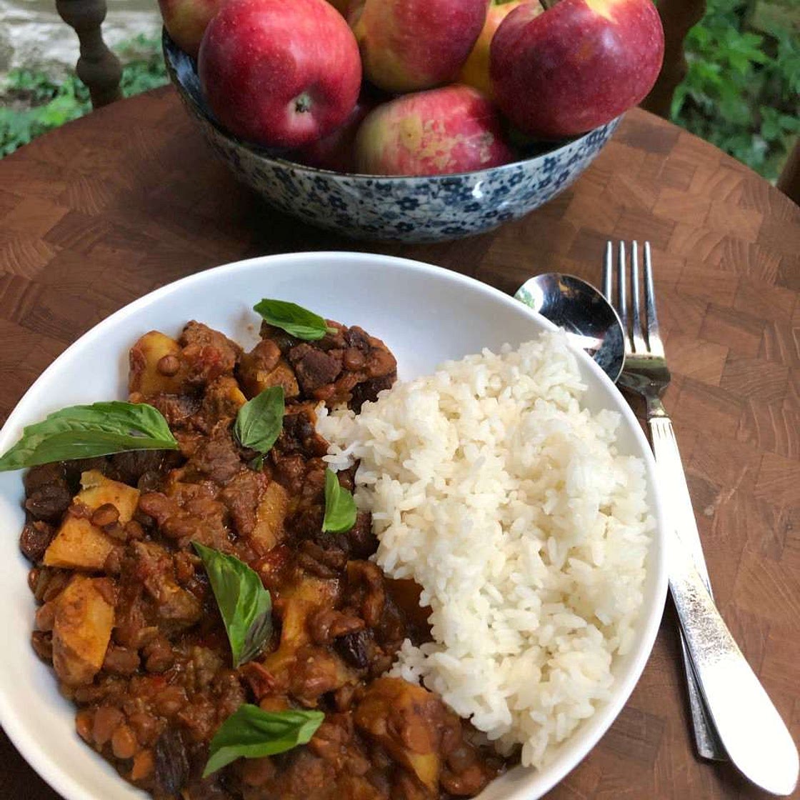 Instant Pot Lamb Tagine with Lentils