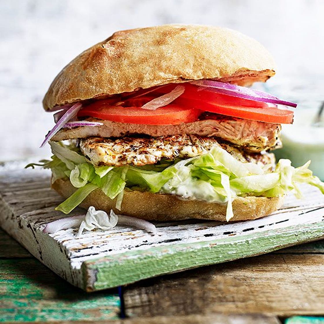 Greek chicken burger