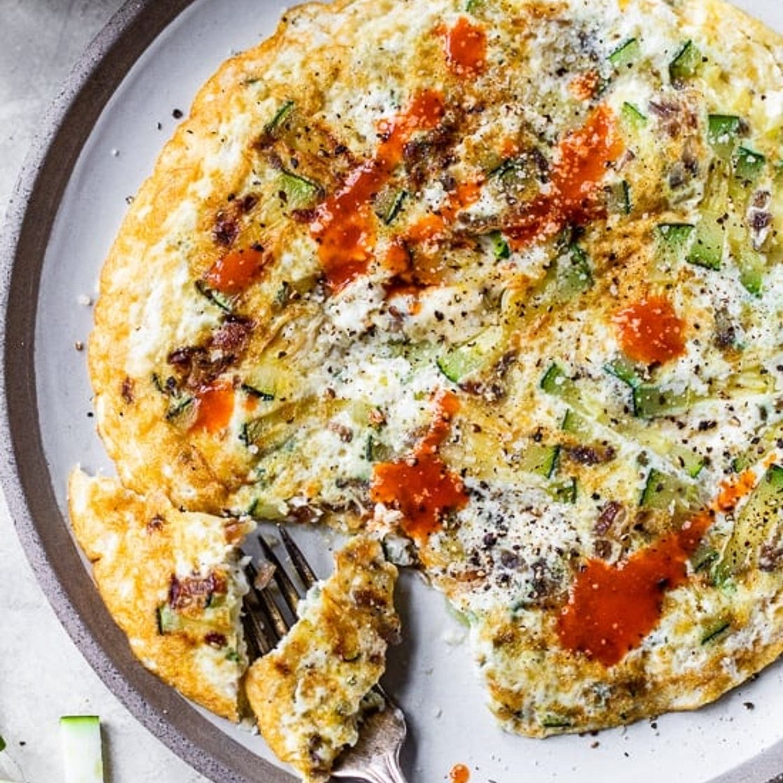 High-Protein Zucchini Omelet