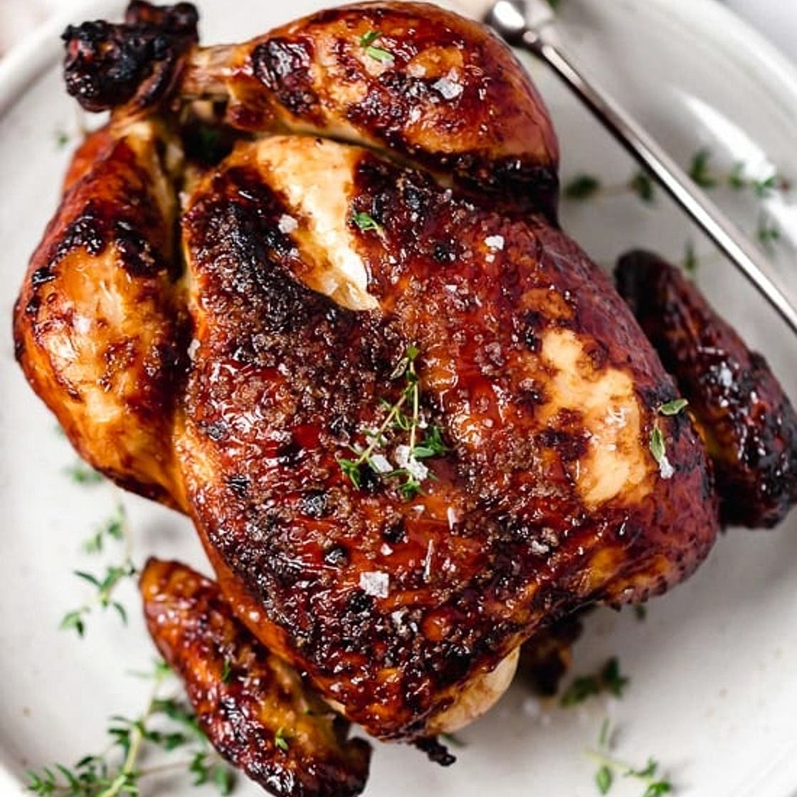 Buttermilk-Marinated Air Fryer Whole Roasted Chicken