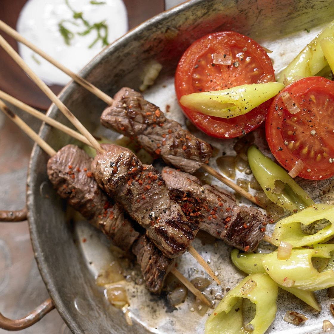 Türkische Rindfleischspieße