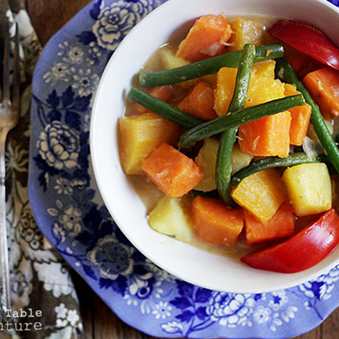 Autumnal Veggies in Spiced Coconut Milk