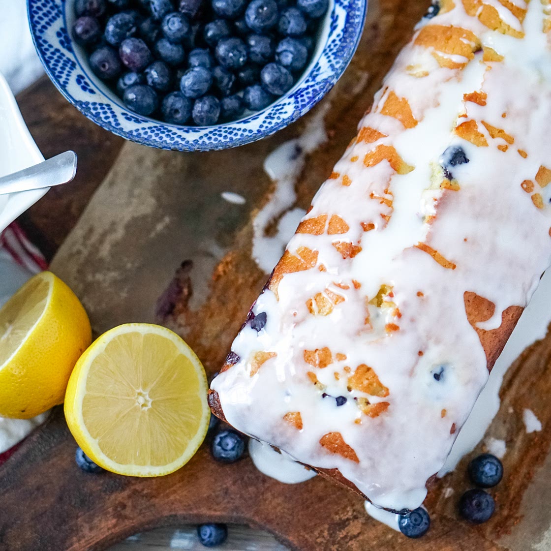 Lemon Blueberry Bread with Buttermilk Glaze