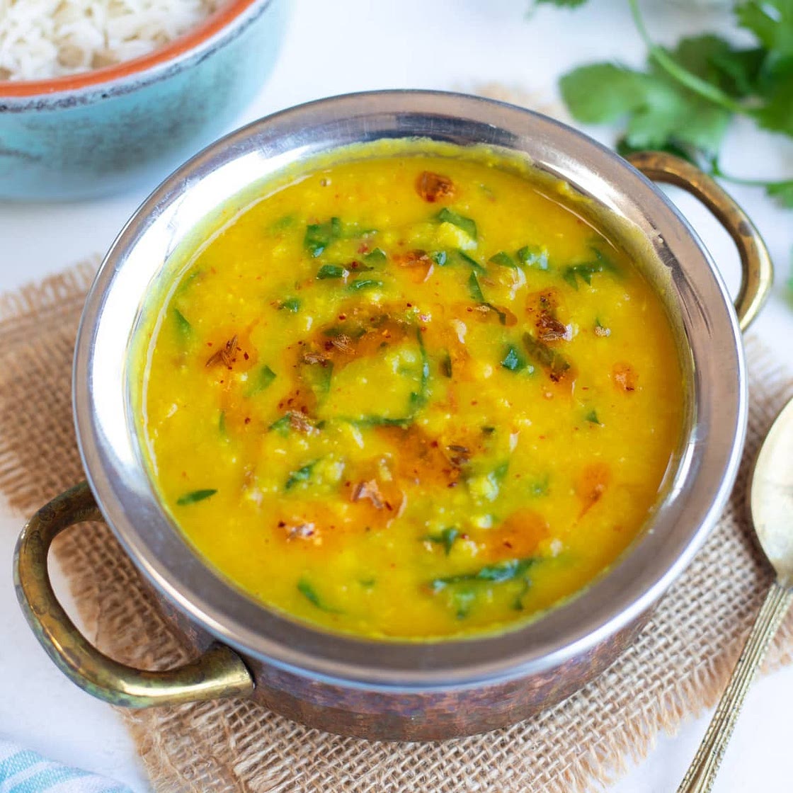 Pressure Cooker Spinach Dal (Dal Palak Recipe)