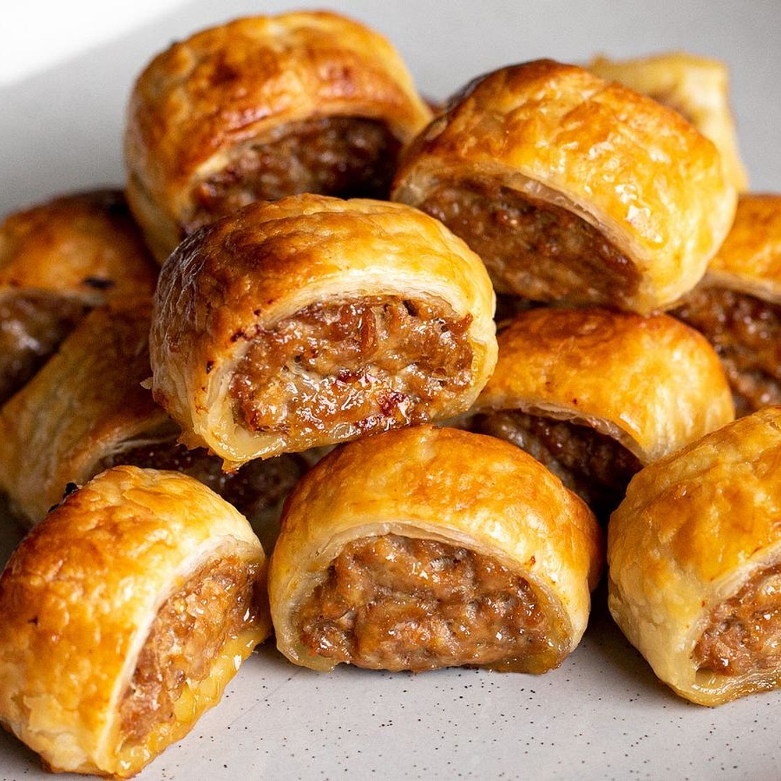 French onion sausage rolls recipe