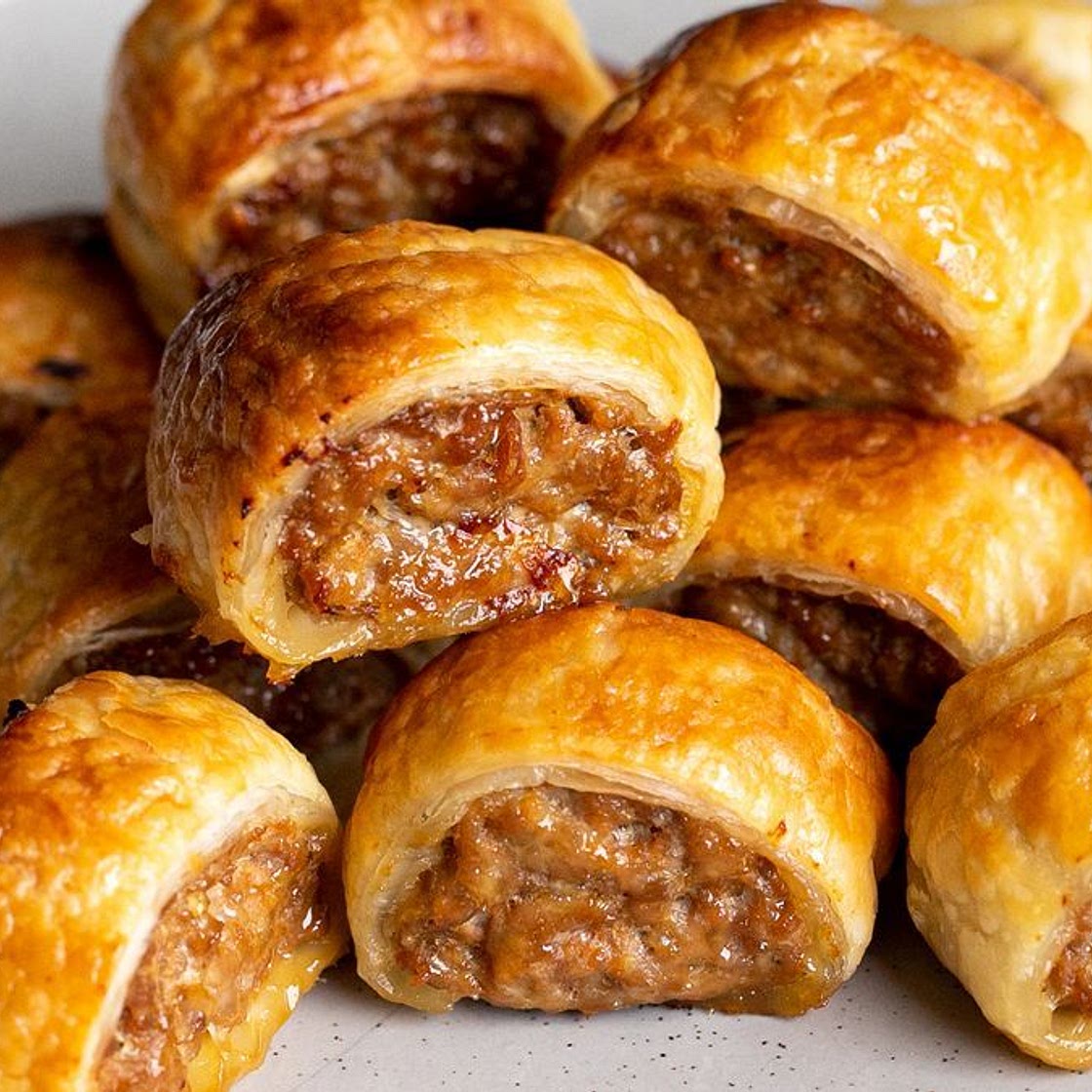 French onion sausage rolls recipe