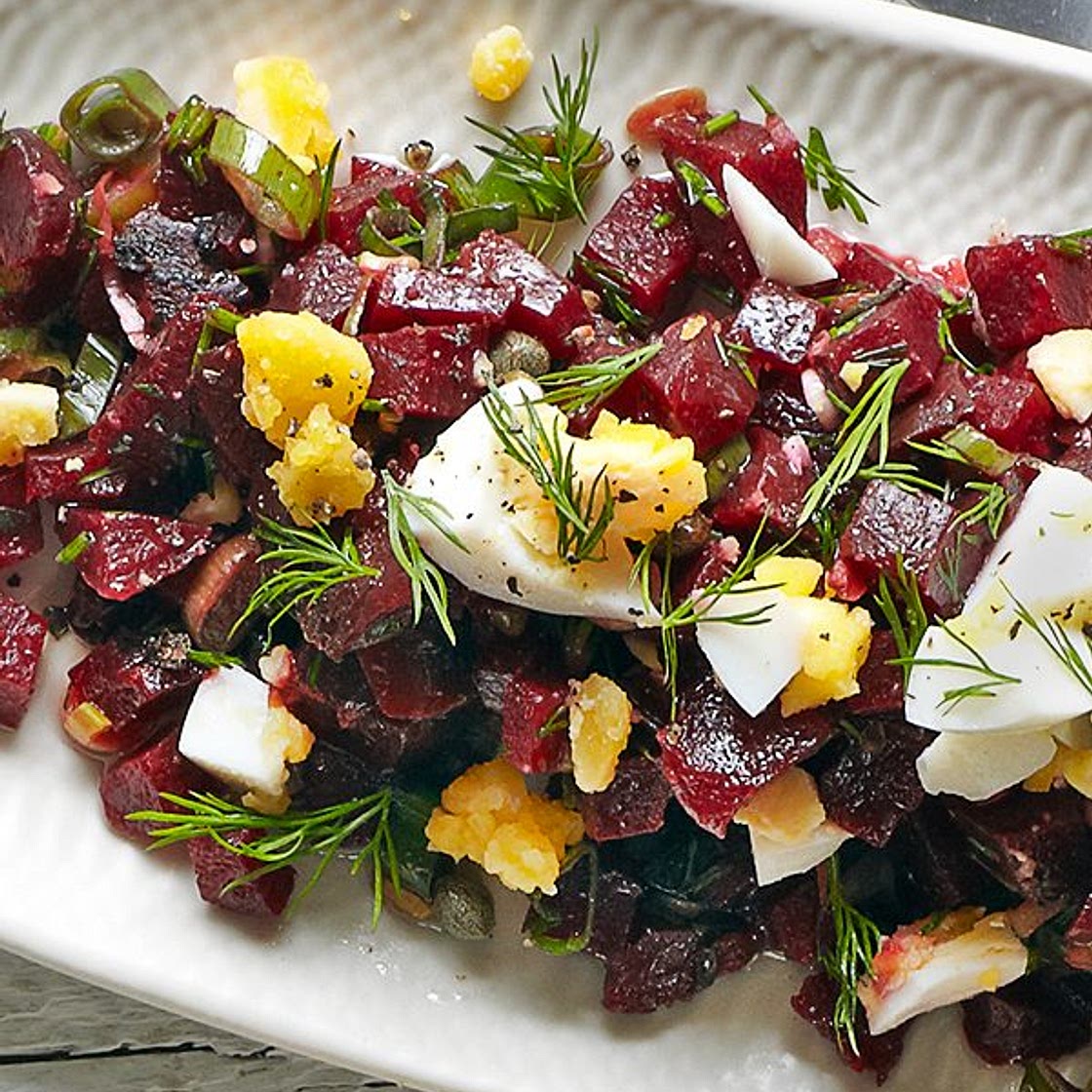 Beetroot, caper and dill salad