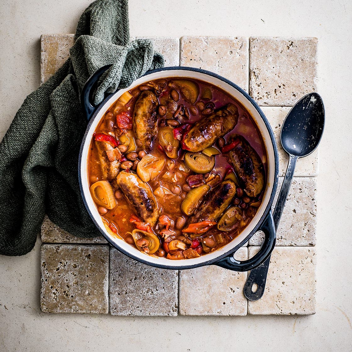 Slow-cooker sausage casserole