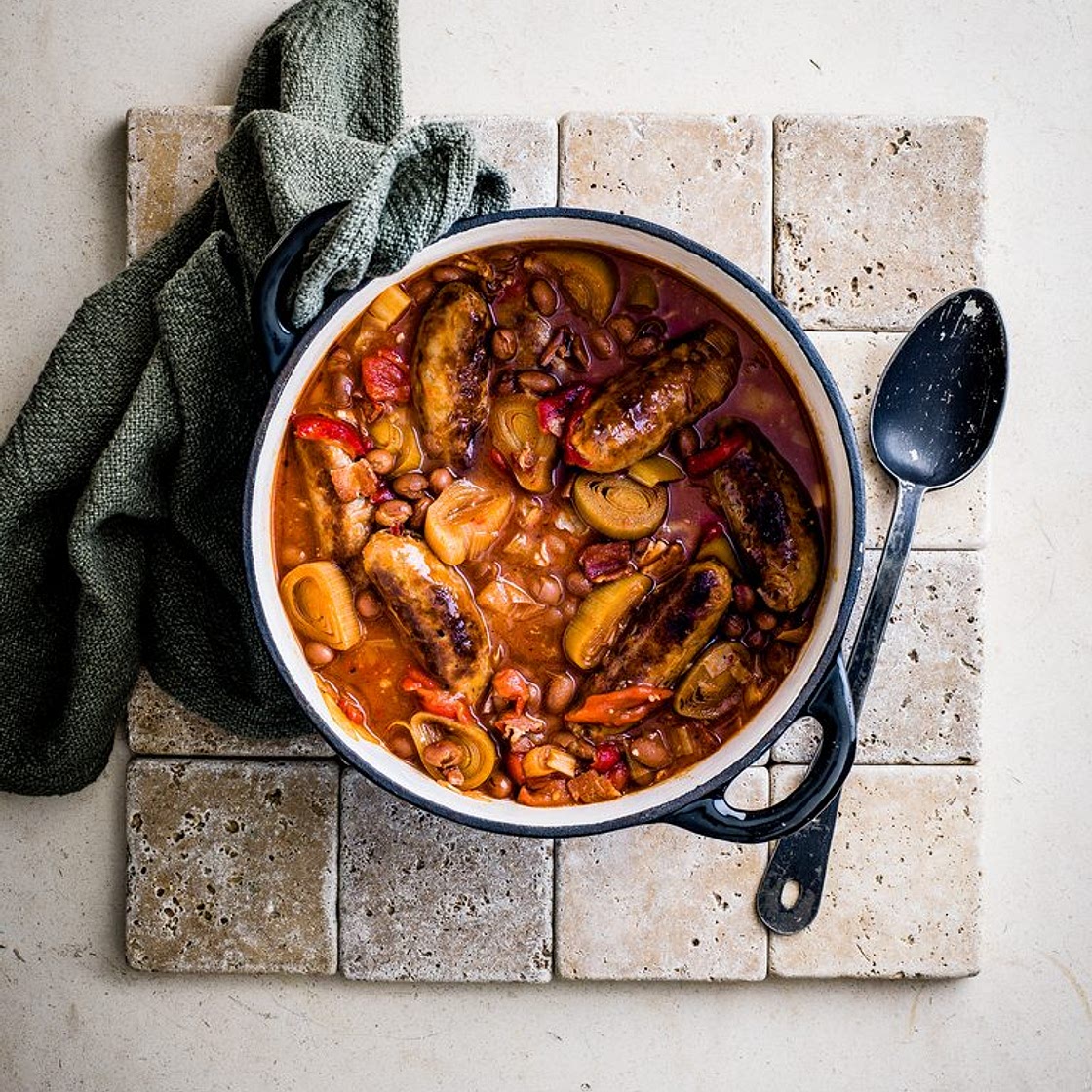 Slow-cooker sausage casserole