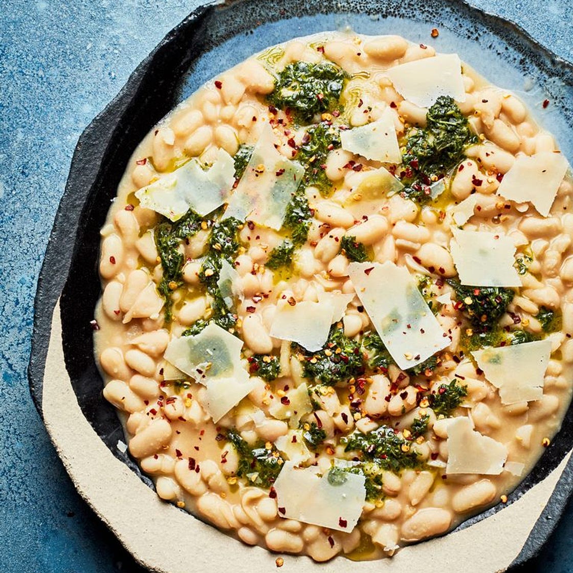 Braised cannellini beans