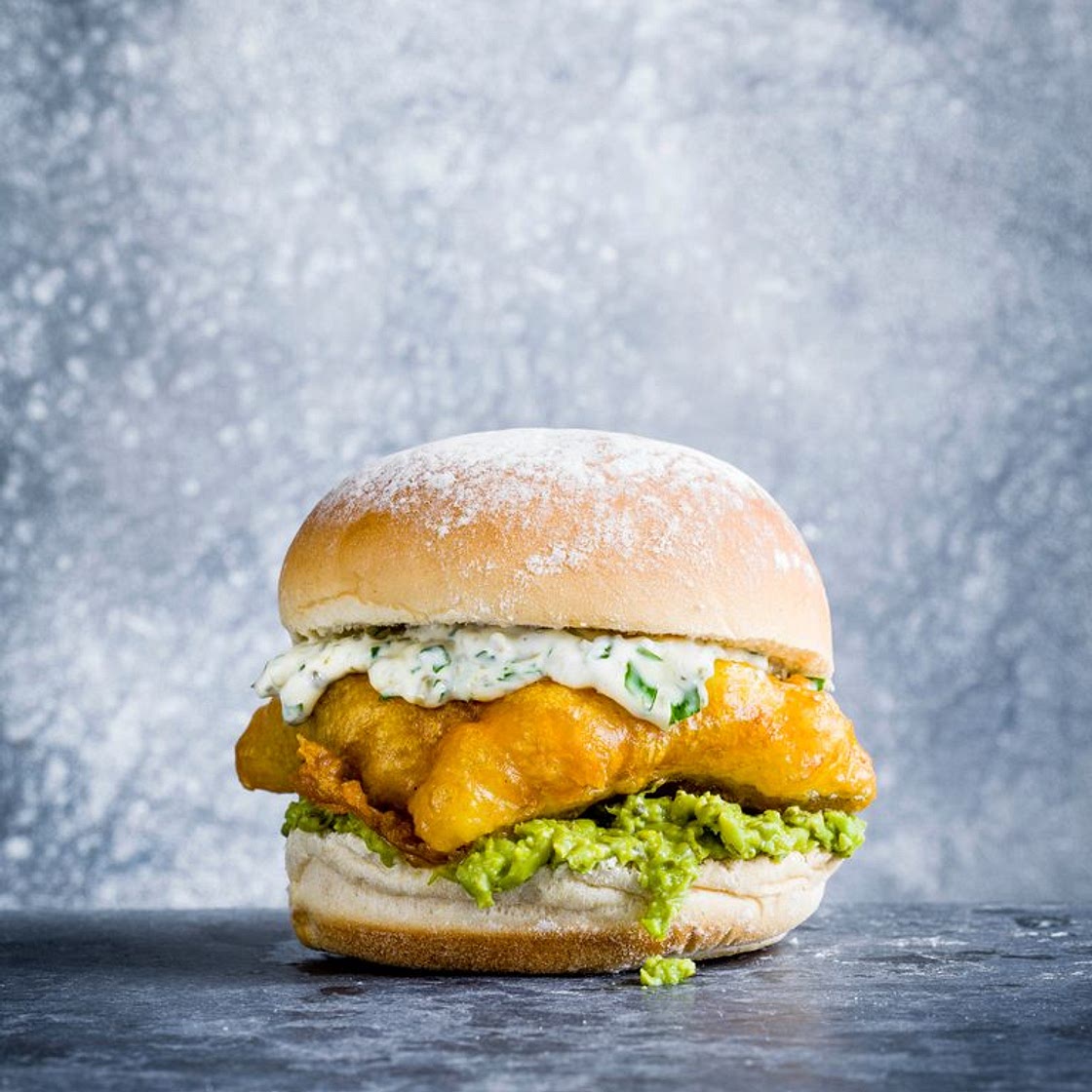 Crispy fish burger