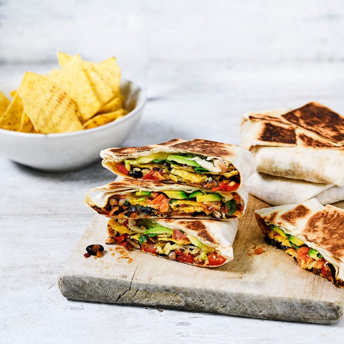 Black bean crunch wraps