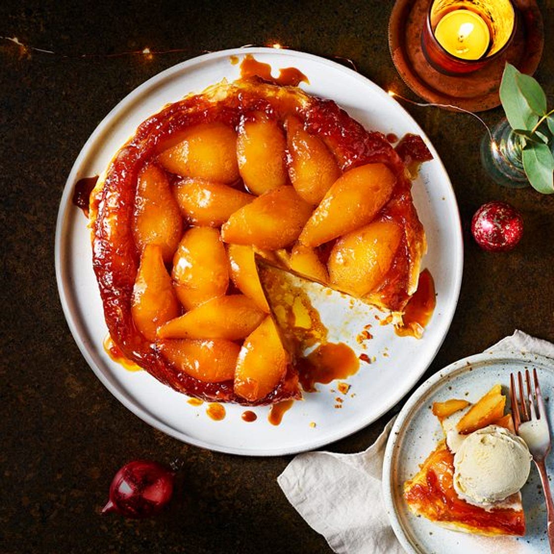 Pear tarte tatin