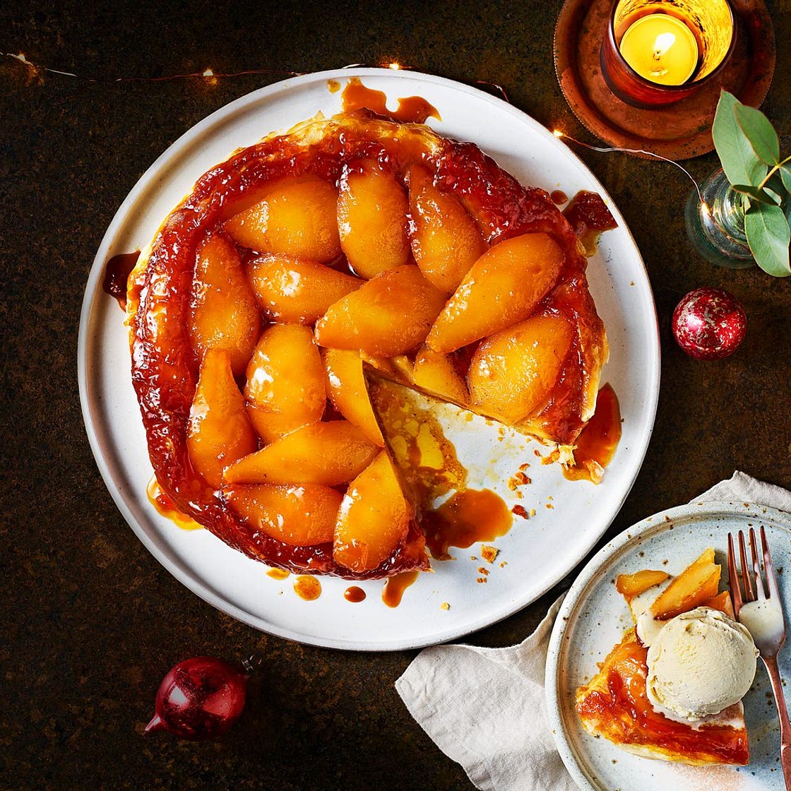 Pear tarte tatin