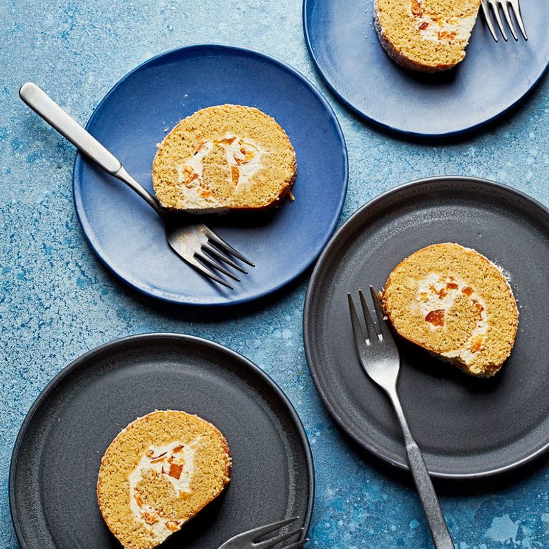 Apricot swiss roll