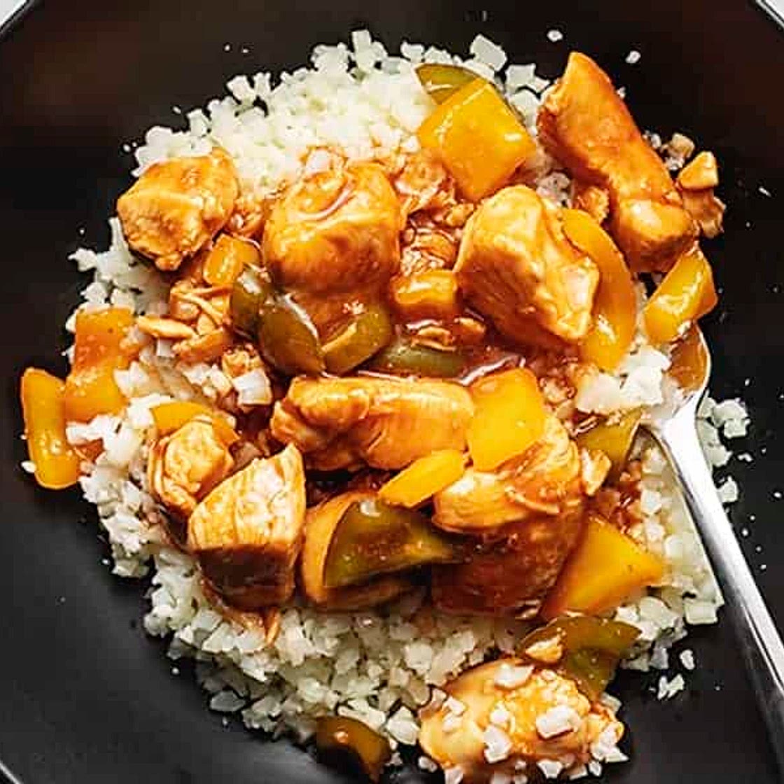 Keto Sweet and Sour Chicken (No Frying!)