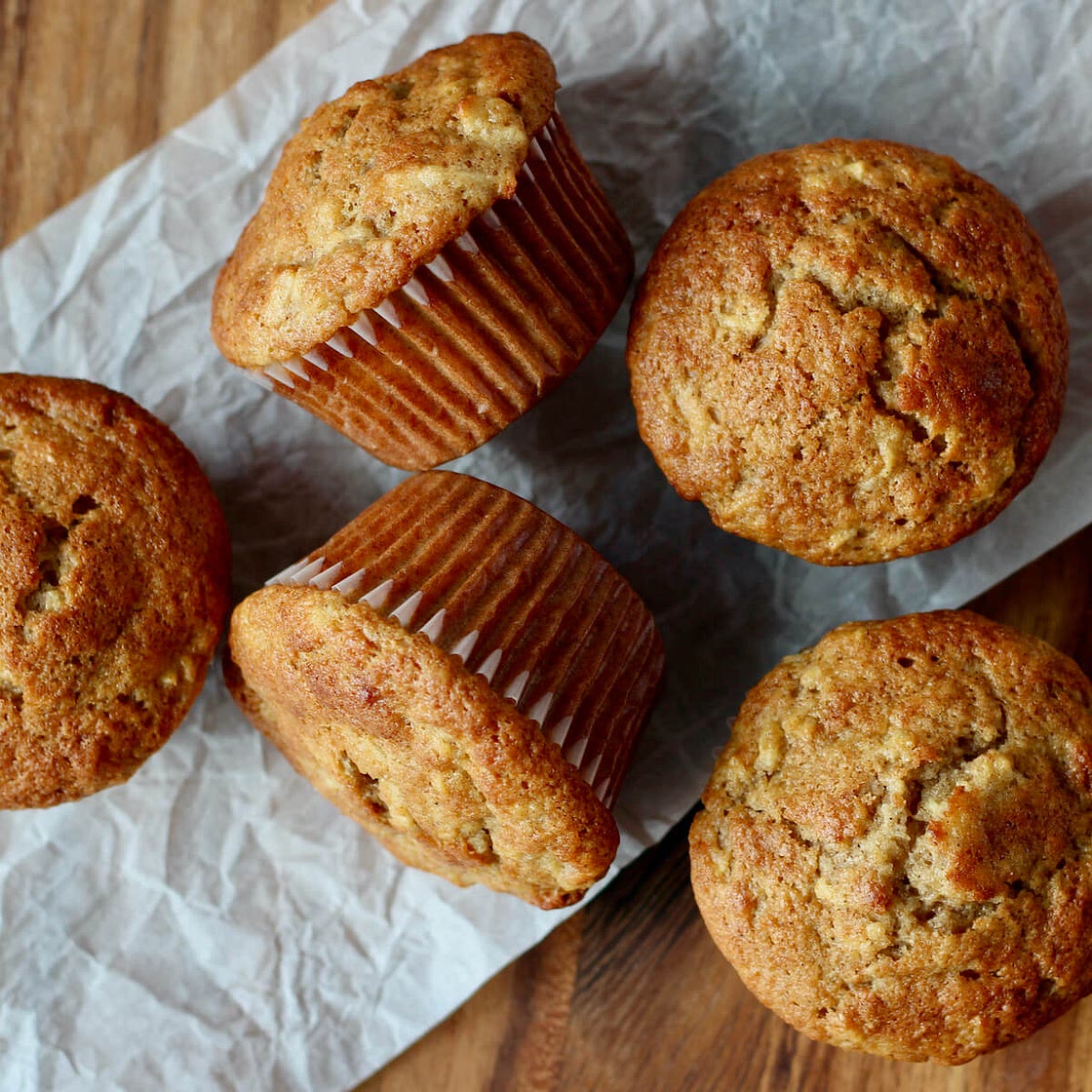 Sourdough Apple Muffins