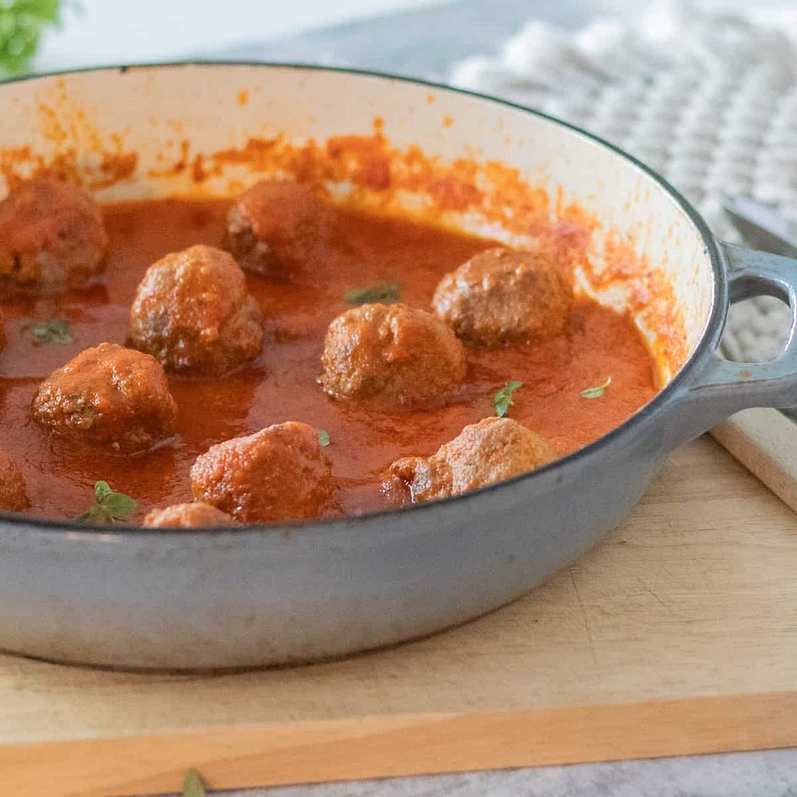 Homemade pork meatballs