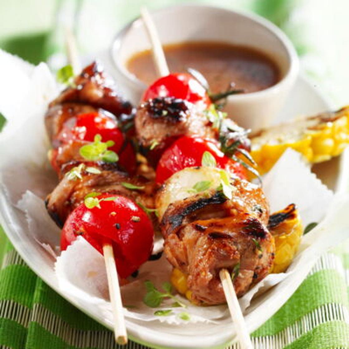 Brochettes de porc à la canadienne