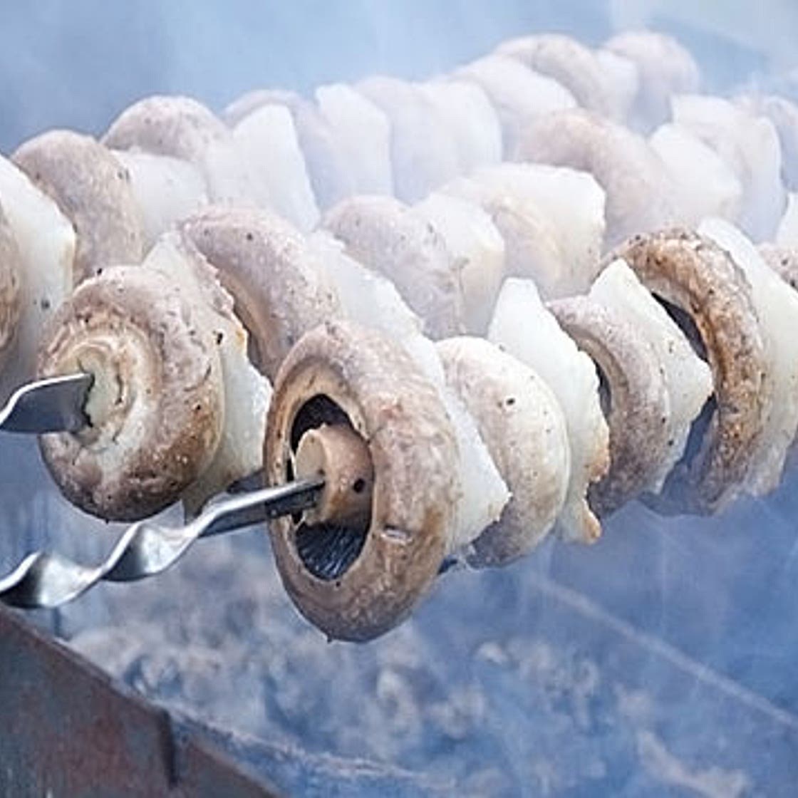 Шашлык из шампиньонов