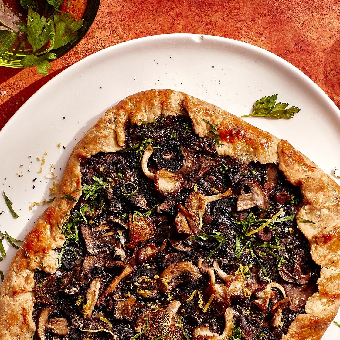 Cheesy Mushroom Galette