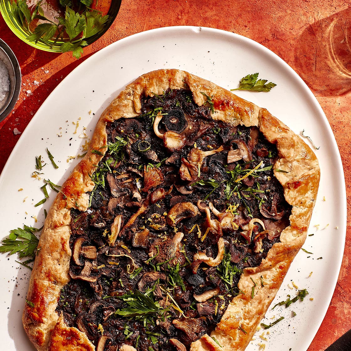 Cheesy Mushroom Galette
