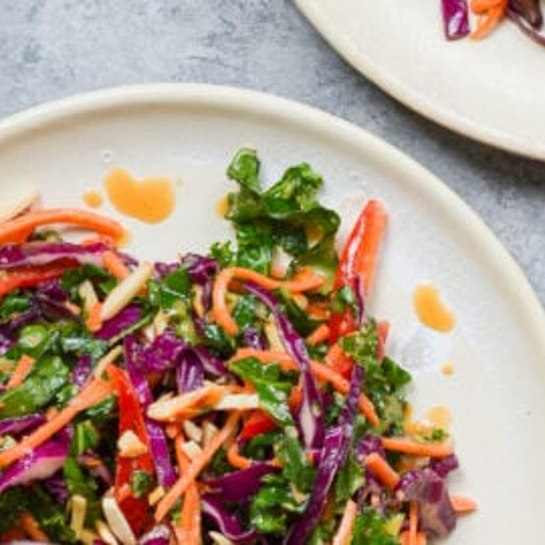 Asian Kale Slaw with Ginger Peanut Dressing