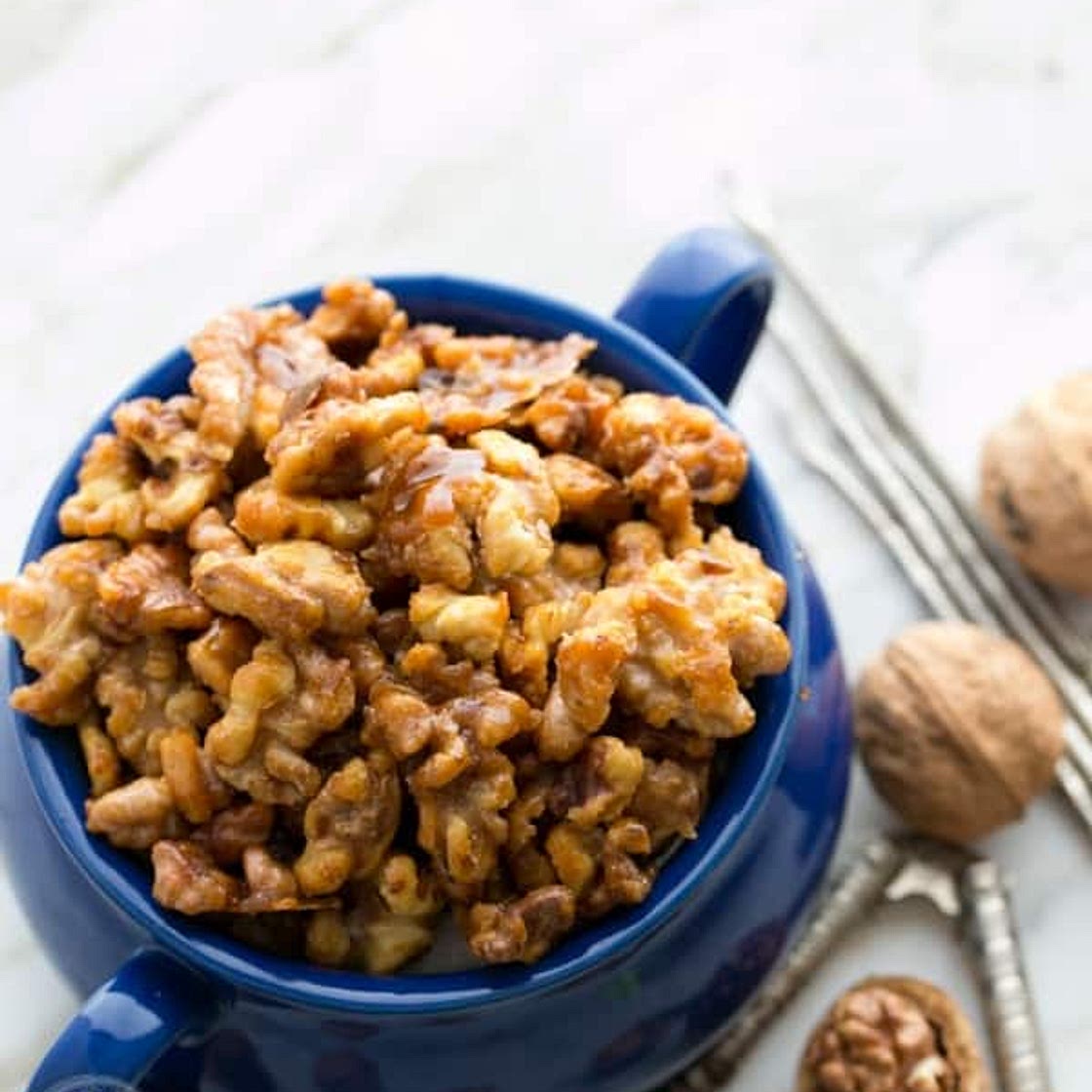 5 minute Candied Walnuts