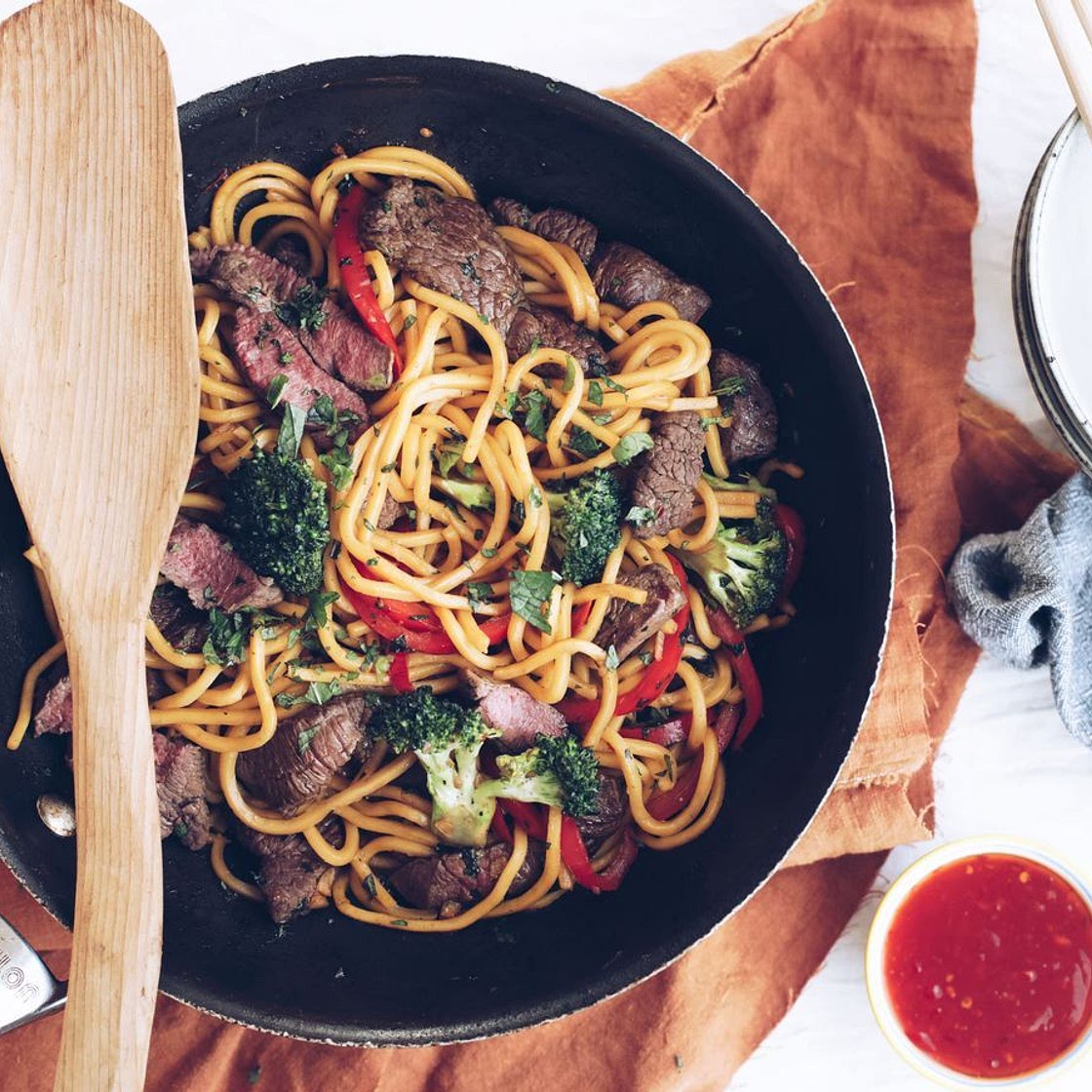 Kangaroo and Noodle Stir-Fry recipe