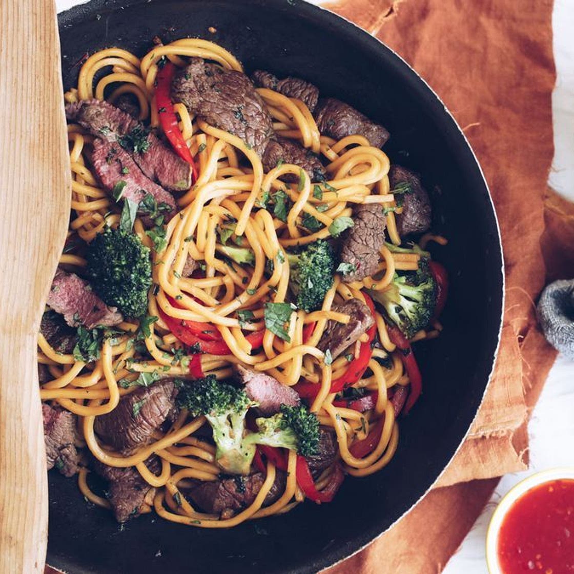 Kangaroo and Noodle Stir-Fry recipe