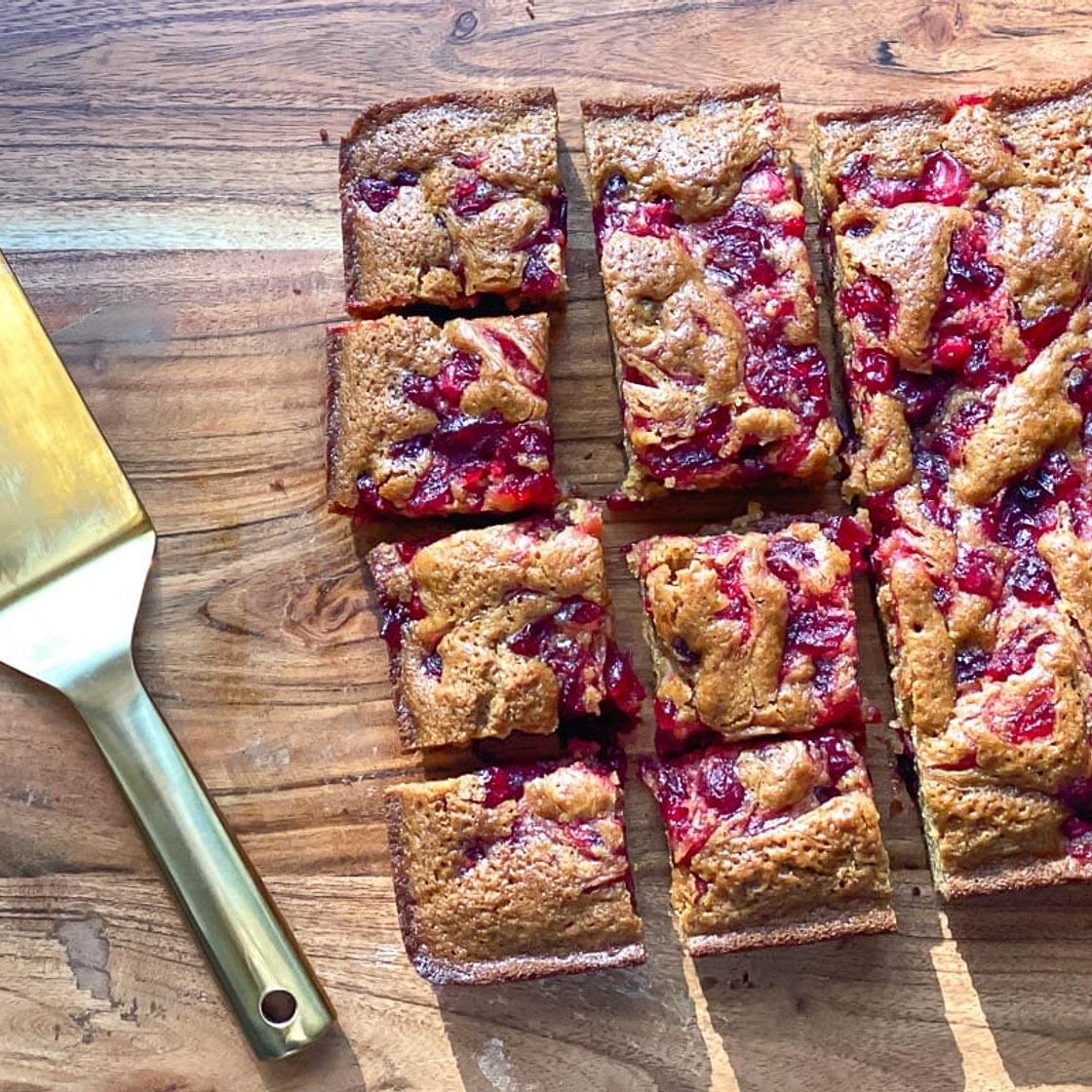 Low FODMAP Sticky Cranberry Gingerbread
