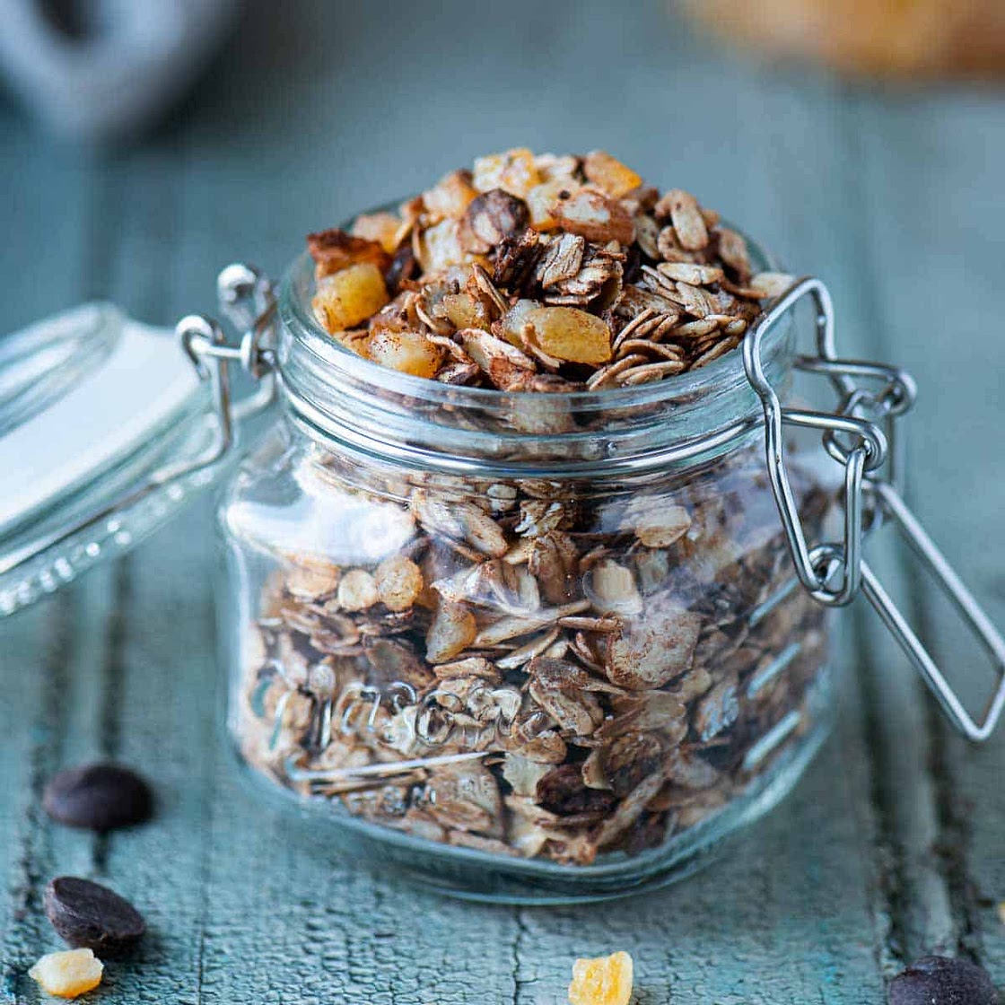 Chocolate Muesli with Candied Orange