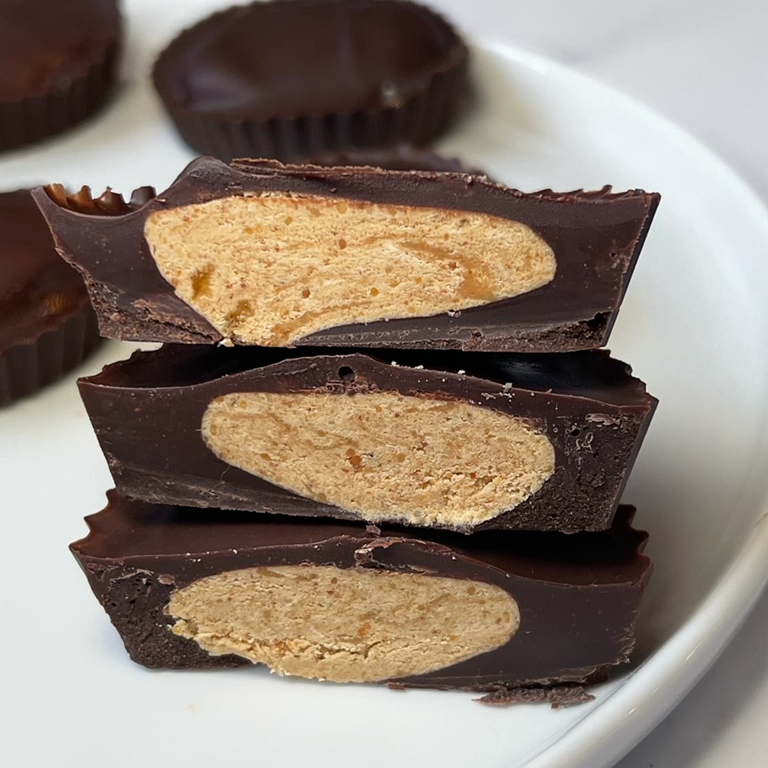 Protein Peanut Butter Cups ~ Easy Five Ingredient Dessert