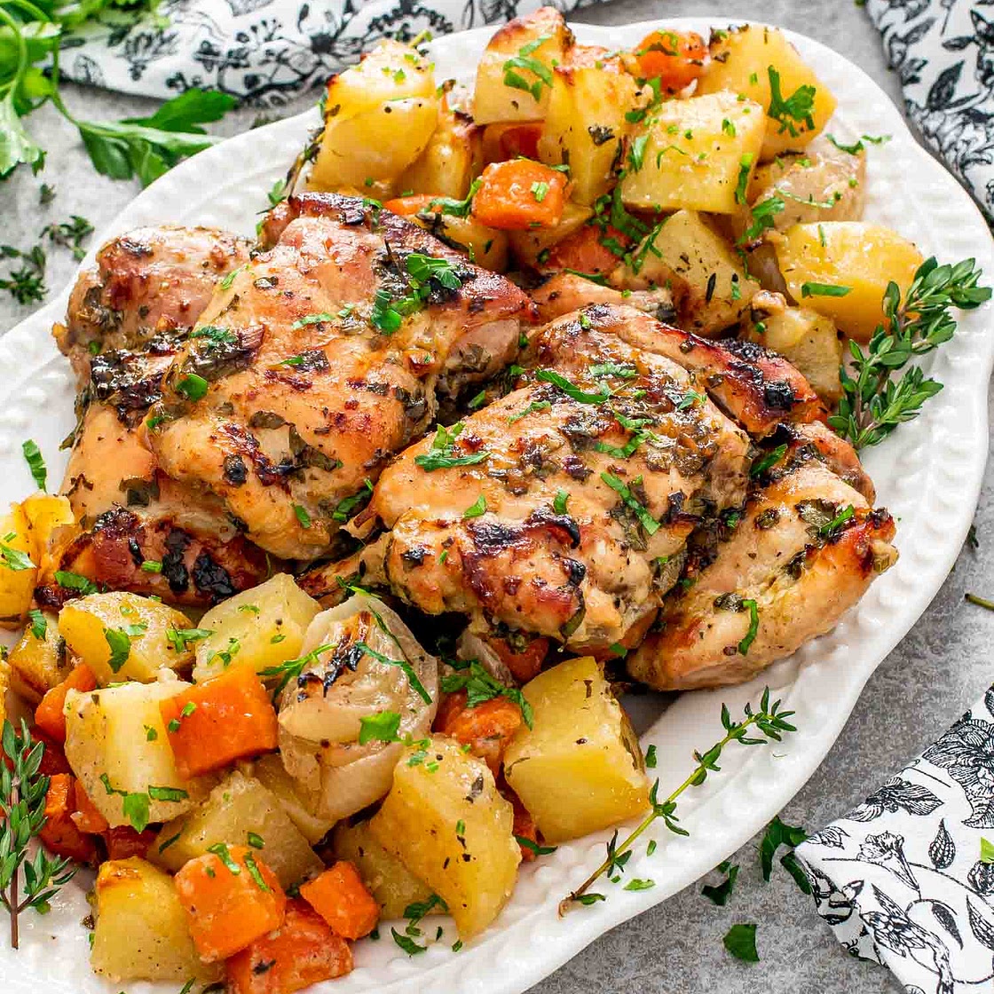 Baked Honey Mustard Chicken With Potatoes