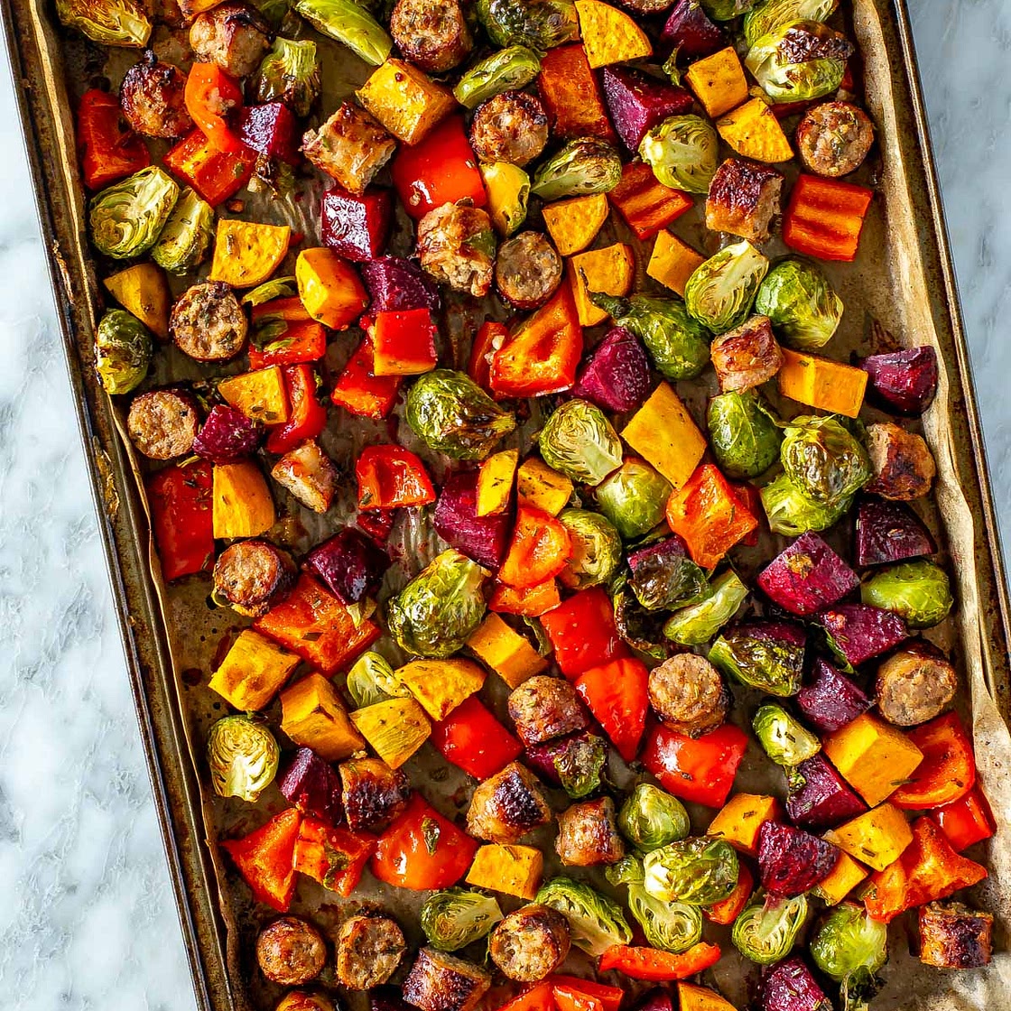 Sheet Pan Sausage and Vegetables