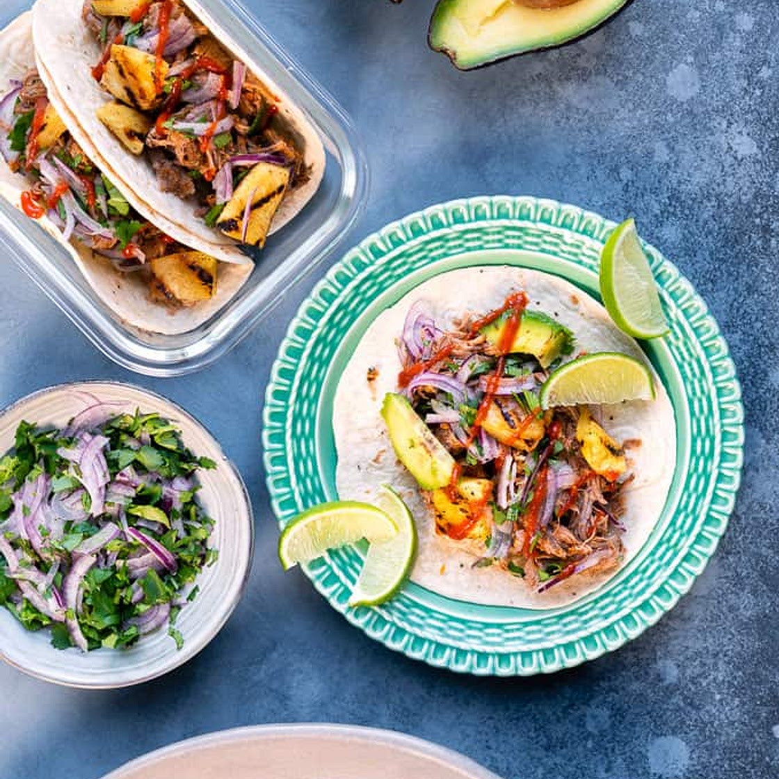 Instant pot lamb tacos al pastor