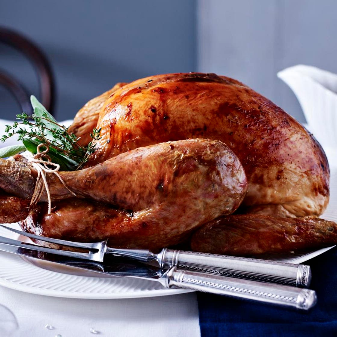 Roast turkey and stuffing